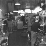 LE Sauer Machine Co. historic view of center of shop
